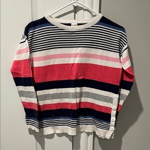 Gymboree Striped Sweater - Pink, Navy, White